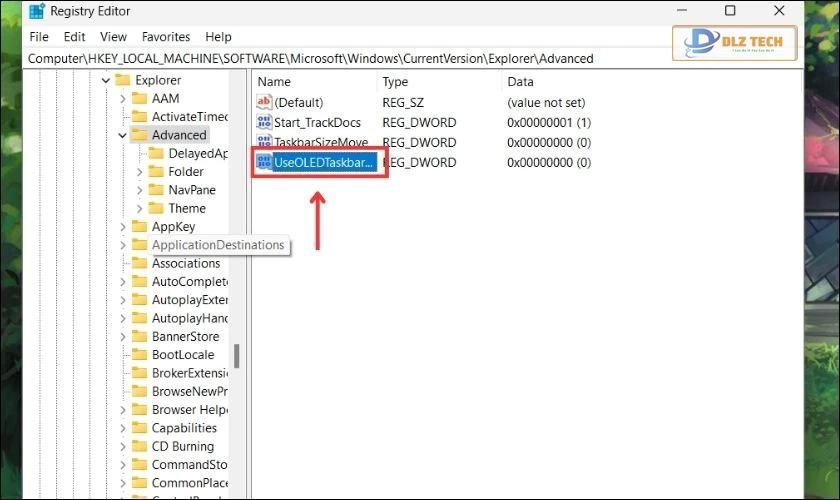 Đặt tên cho mục mới trong Registry