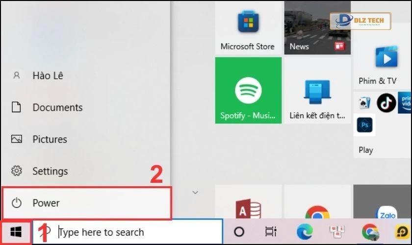 Khởi động lại laptop