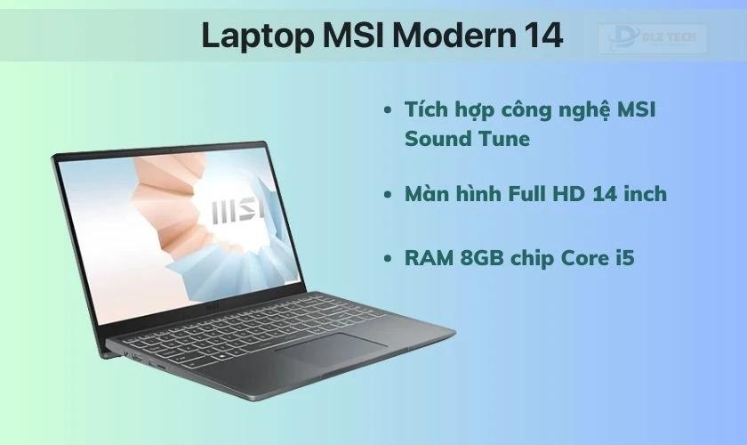 Laptop MSI Modern 14 B11SBU-668VN cho sinh viên kinh tế