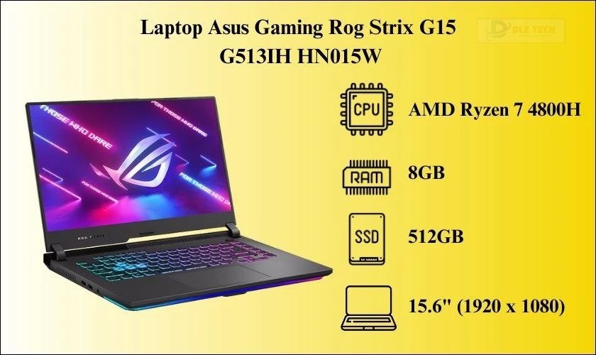 Laptop Asus Gaming Rog Strix G15 G513IH HN015W