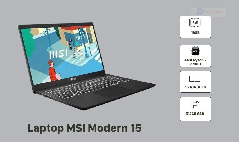 Laptop MSI Modern 15 B7M-238VN