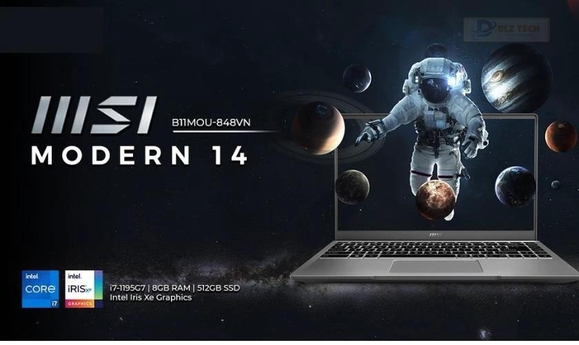 Laptop MSI Modern 14 B11MOU i7 cho sinh viên ngành Digital Marketing
