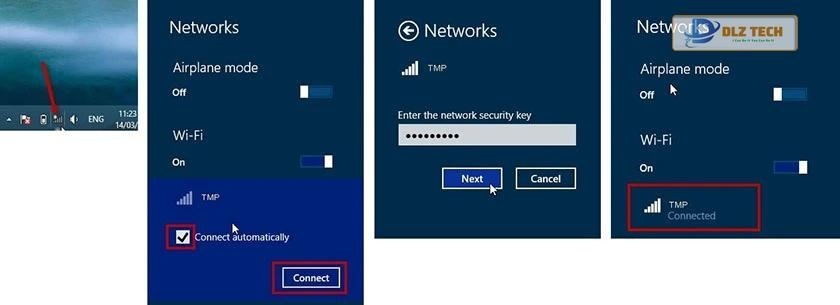 Cách kết nối wifi cho máy tính laptop trên Windows 8