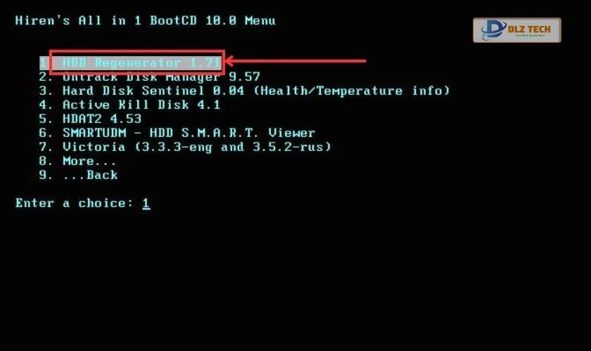 Chọn HDD Regenerator để mở chương trình
