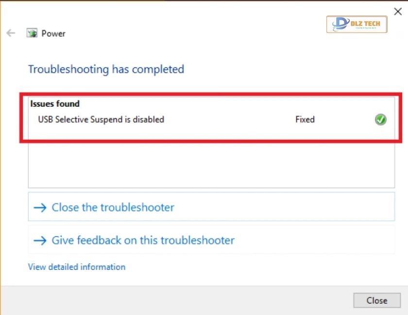 Sử dụng Trình sửa lỗi Troubleshooter
