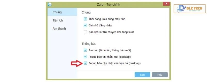 Hướng dẫn tắt thông báo Zalo trên laptop