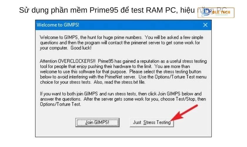 Kết quả Test RAM với Prime95