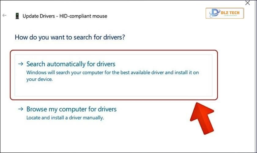 Chọn Search automatically for drivers
