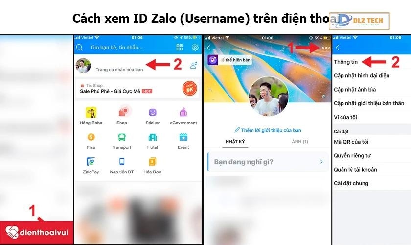 Cách xem ID Zalo (Username) trên điện thoại