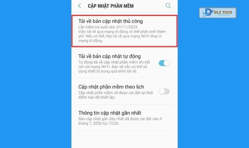 Tải về bản cập nhật Android