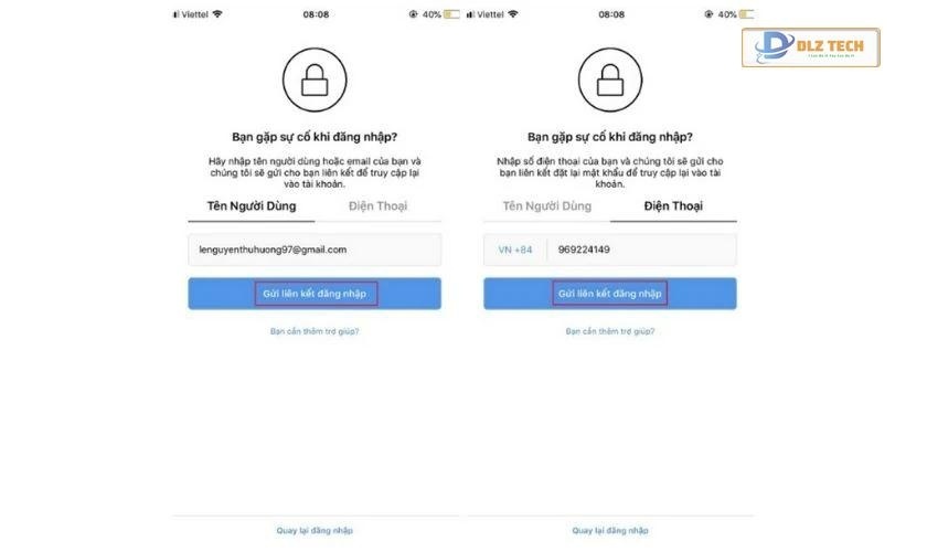 instagram không gửi mã xác nhận về điện thoại
