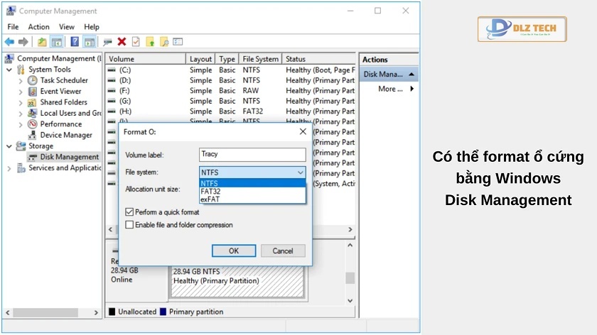 Cách khắc phục lỗi và nguyên nhân Windows was unable to complete the format