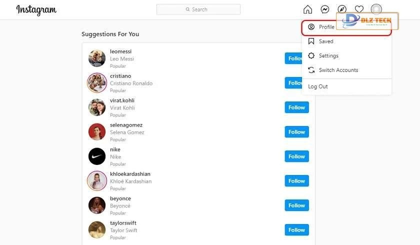Cách khóa Instagram bằng máy tính