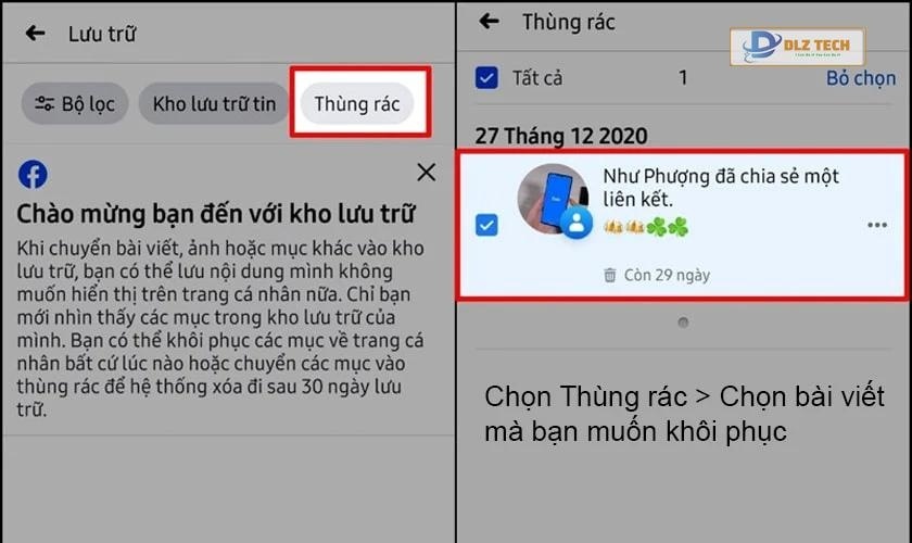 Khôi phục bài viết đã xóa trên Facebook qua điện thoại iPhone