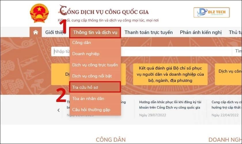 Tra cứu thông tin CCCD qua Cổng dịch vụ công Quốc gia
