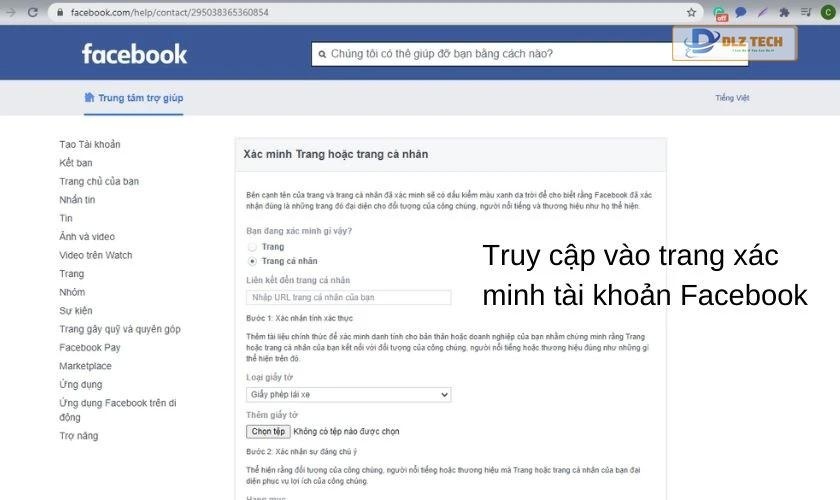 Cách làm dấu tích xanh trên Facebook cá nhân