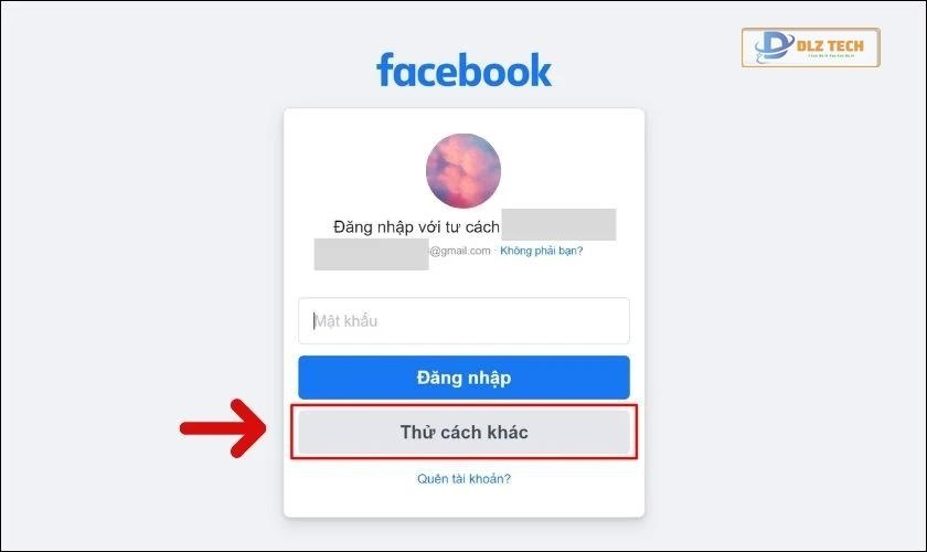 Nhấn vào Thử cách khác