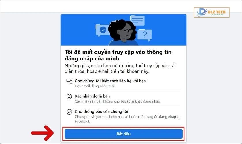 Nhấn vào Bắt đầu