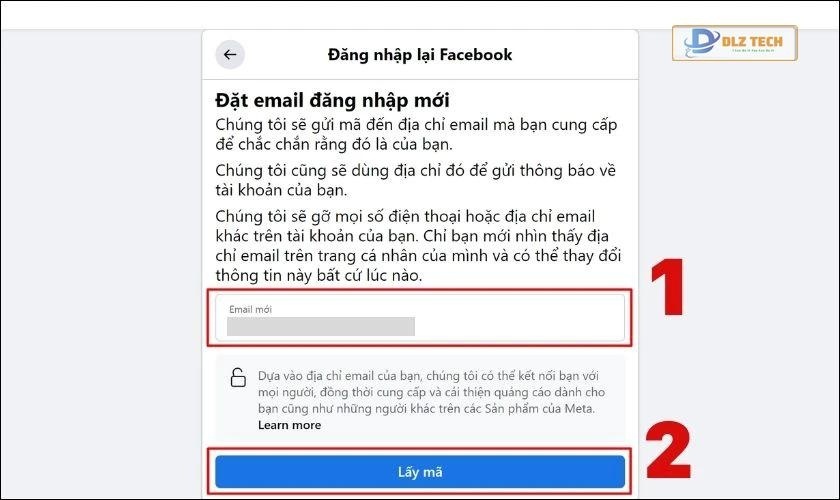 Nhập địa chỉ email mới