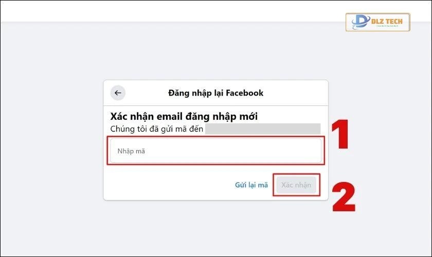 Nhập mã và chọn Xác nhận