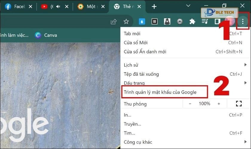 Truy cập Trình quản lý mật khẩu của Google