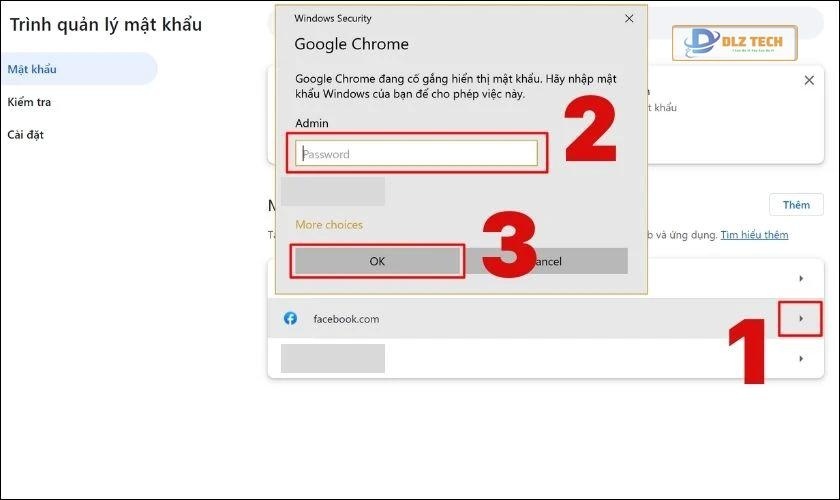 Nhập mật khẩu máy mình và chọn OK