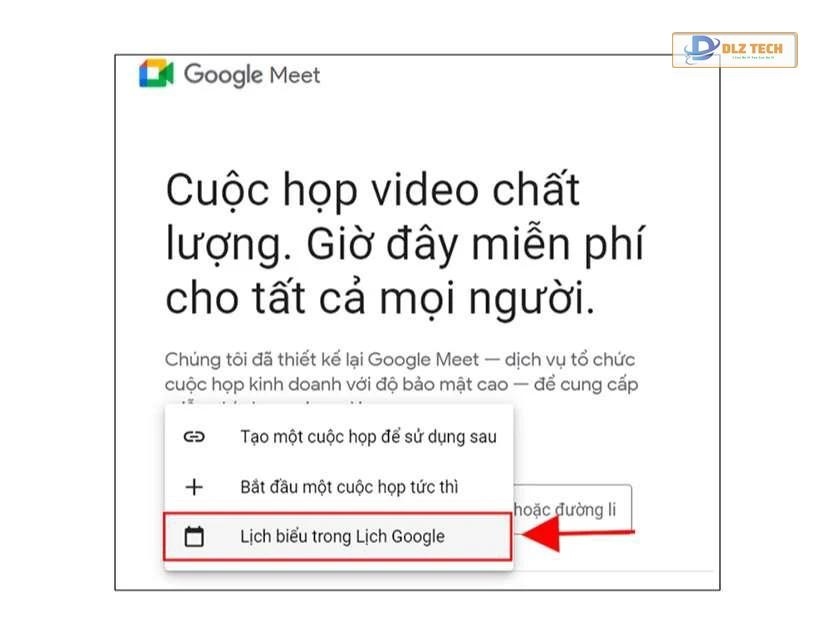 chọn Cuộc họp mới