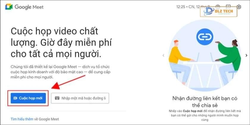 tính năng của Google meet trên PC, laptop