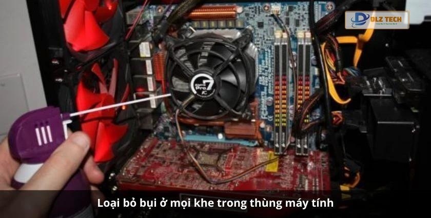 vệ sinh máy tính bàn phía bên trong