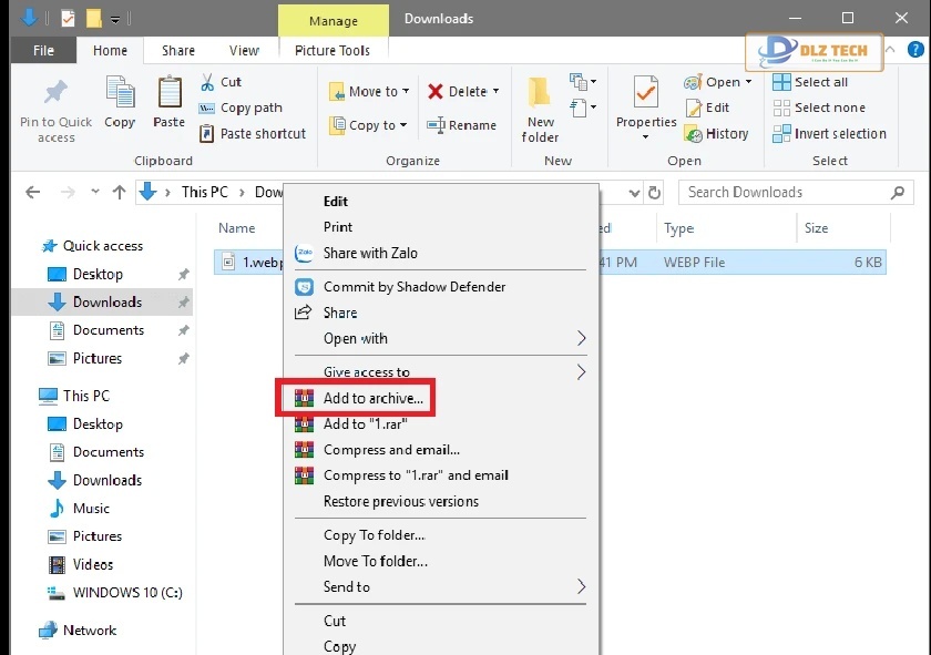 Xóa file cứng đầu bằng WinRAR