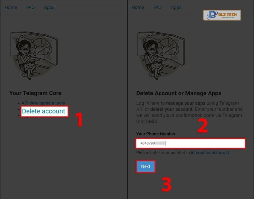 Xóa vĩnh viễn tài khoản Telegram ngay lập tức