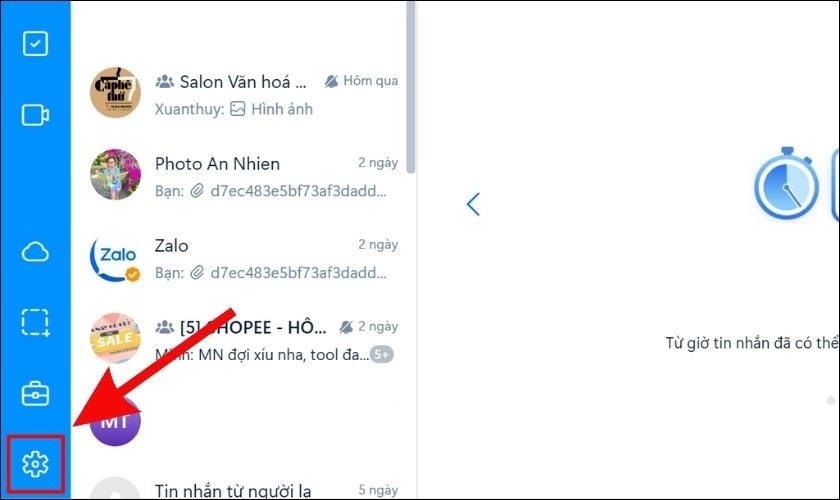 Thay đổi ảnh đại diện Zalo trên máy tính
