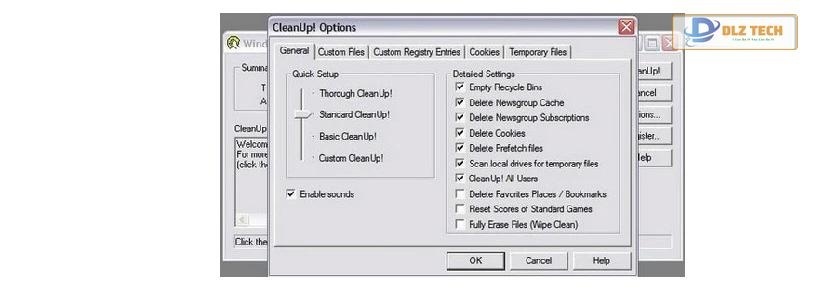 CleanUp - phần mềm dọn rác máy tính Window cùng các tính năng hay khác