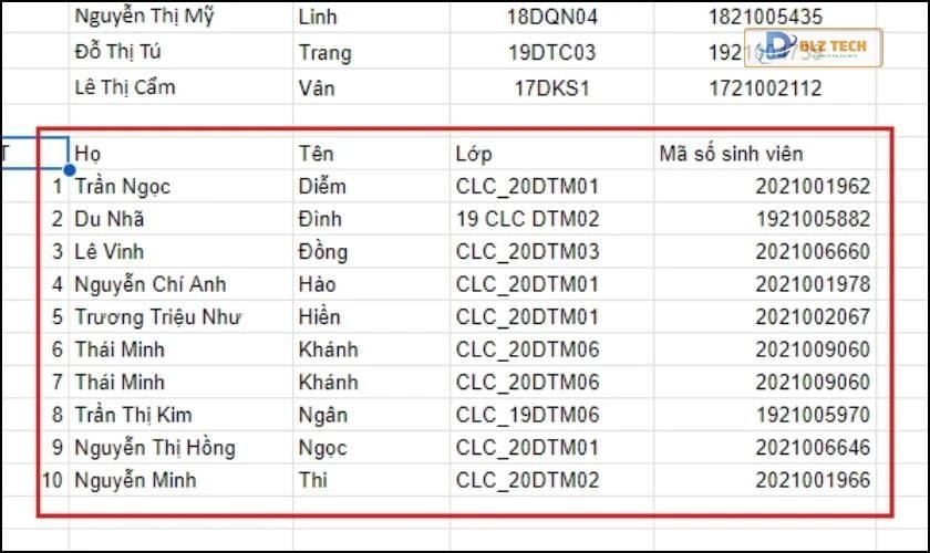 Nhấn Enter lấy dữ liệu từ Sheet