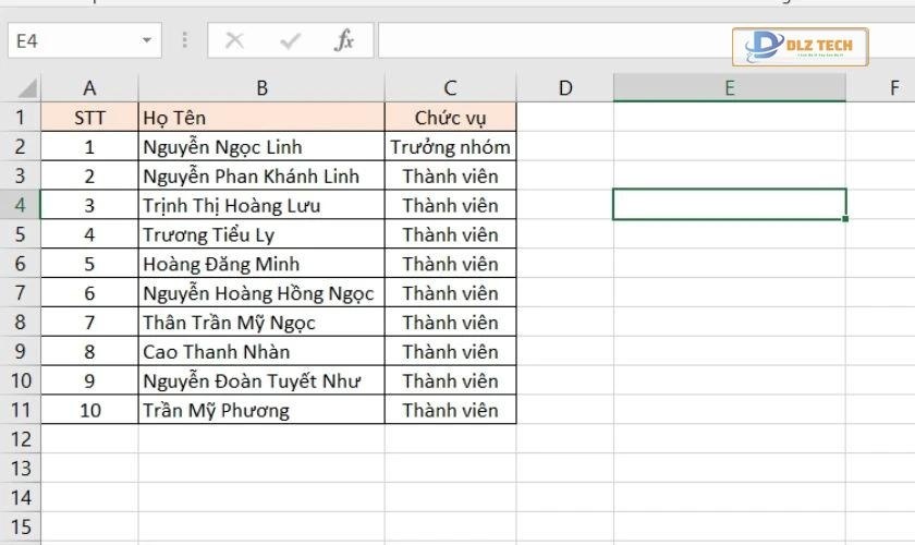 Kết hợp hàm LEFT và LEN