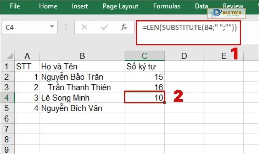 cách sử dụng hàm len kết hợp trong excel