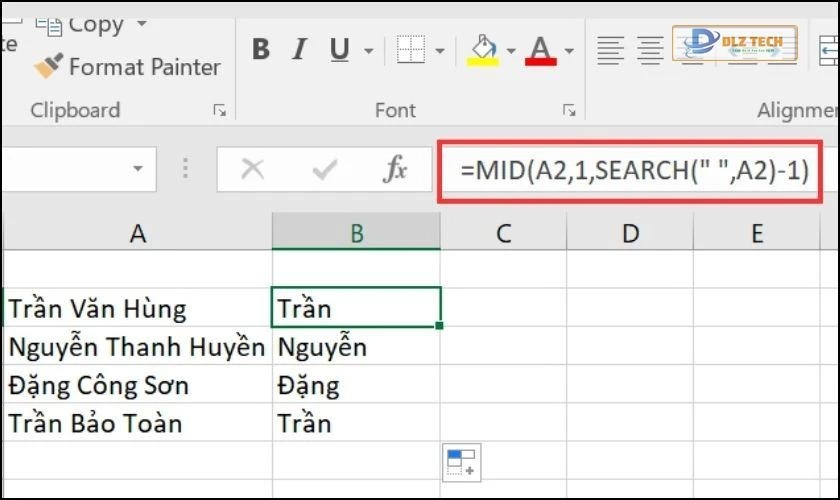 Trích xuất họ