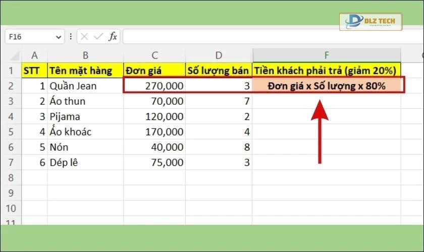 cách sử dụng hàm product tính tích nhiều cột với một số