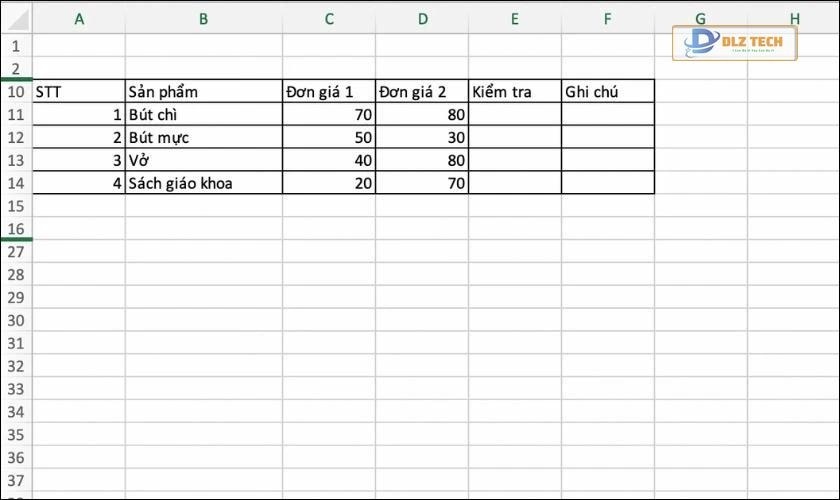 Ví dụ khi kết hợp với hàm IF