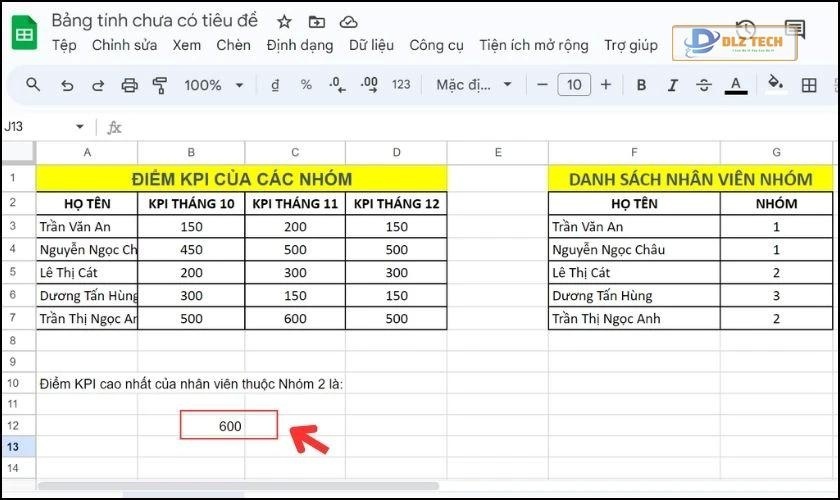 Nhập công thức hàm SUBTOTAL với hàm VLOOKUP
