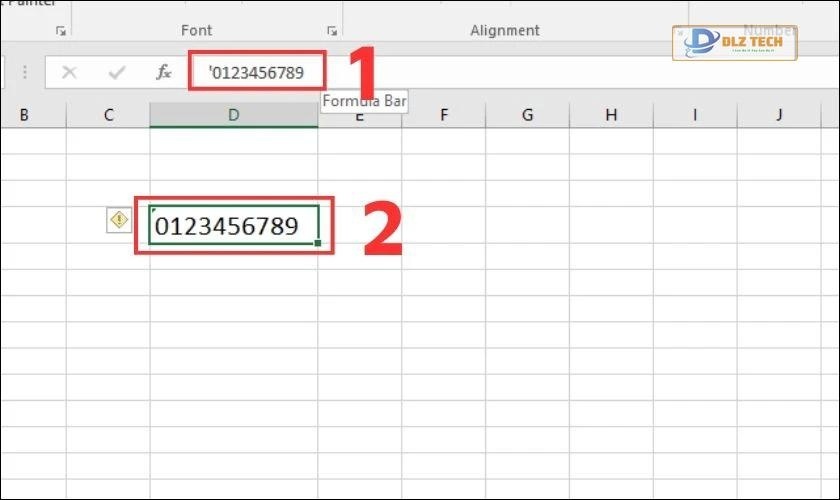 Cách để hiện số 0 trong Excel bằng dấu nháy
