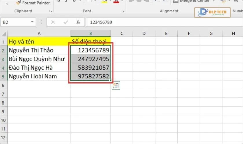 Cách cài đặt tự động thêm số 0 ở trước dãy số