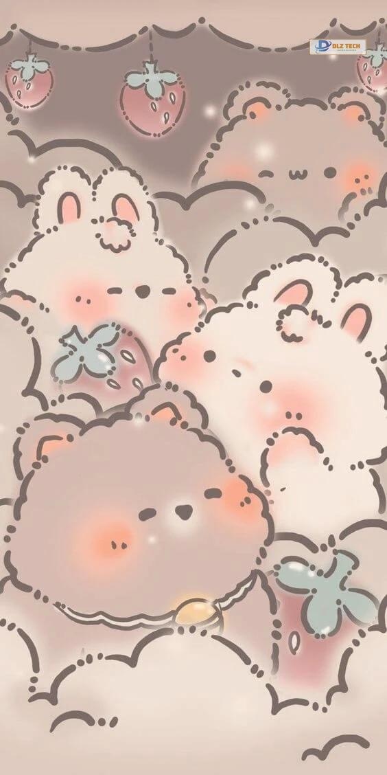 Hình nền bàn phím cute cho điện thoại