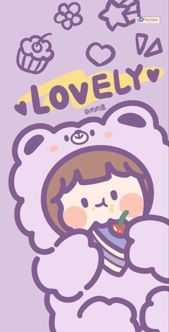 Hình nền keyboard cute cho smartphone