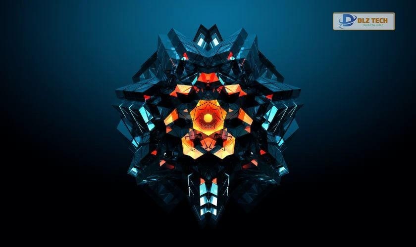 Wallpaper khối hình học hiệu ứng 3D nét 4K cho PC