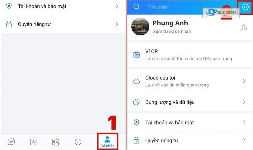 Cách đổi số điện thoại Zalo qua ứng dụng