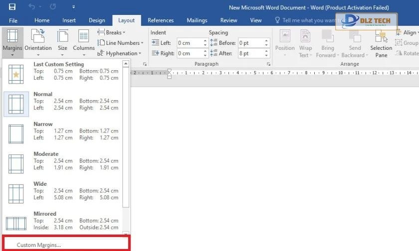 Các lưu ý căn lề trong Word 2007 | 2010 | 2016