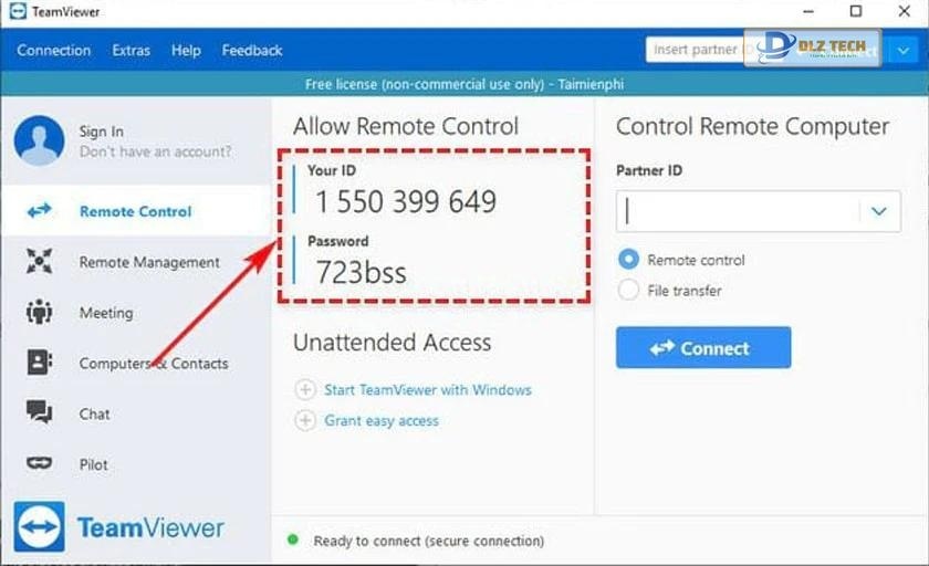 Cách điều khiển máy tính từ xa thông qua ứng dụng Teamviewer