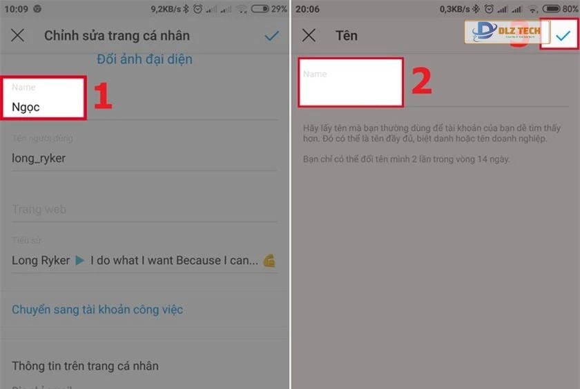 Cách đổi tên Instagram trên điện thoại