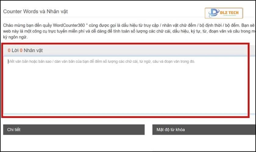 Đếm số từ bằng trang web Word Counter